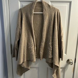 Vintage Coldwater Creek Embroidered Wool Cardigan